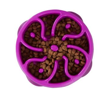 Outward Hound Fun Feeder Slo Bowl Medium/Mini Purple